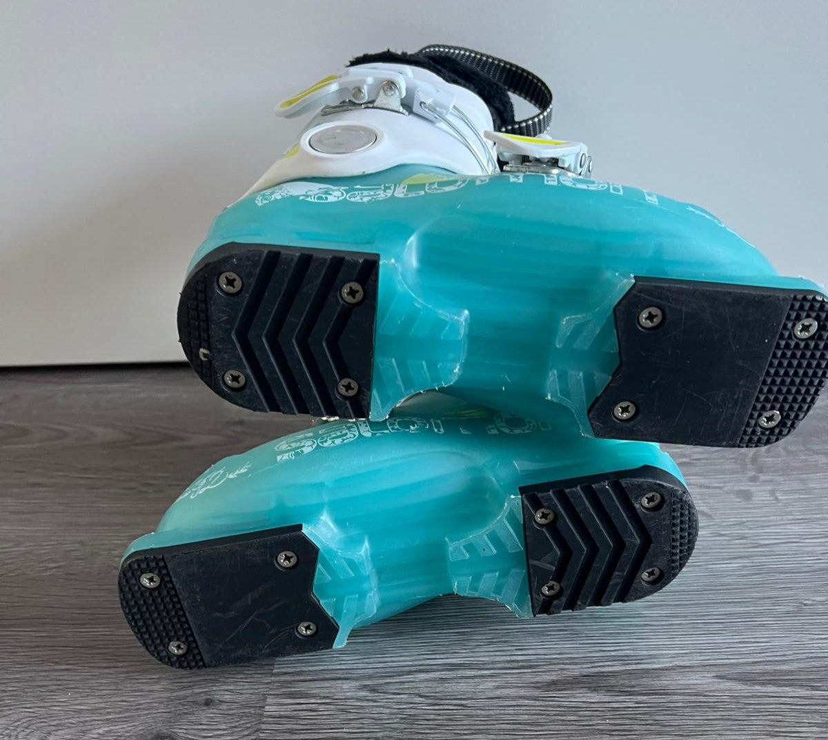 Ex pasmodel: kinder skischoenen SALOMON TEAM T2, blue/white mt 18