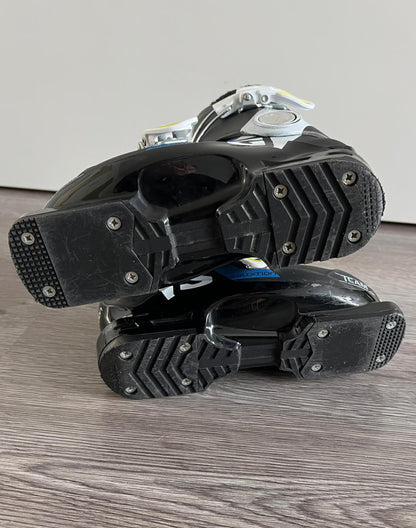 Ex Pasmodel: Salomon Skischoenen Zwart met blauw en wit mt 18