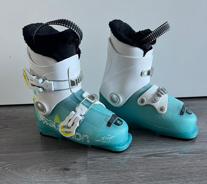 Ex pasmodel: kinder skischoenen SALOMON TEAM T2, blue/white mt 18