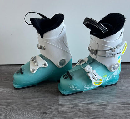 Ex pasmodel: kinder skischoenen SALOMON TEAM T2, blue/white mt 18